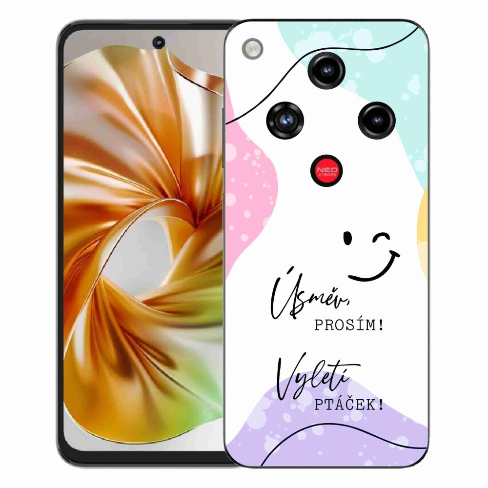 Gélový kryt mmCase na ZTE Nubia Focus 2 - vtipný text 4 biele pozadie