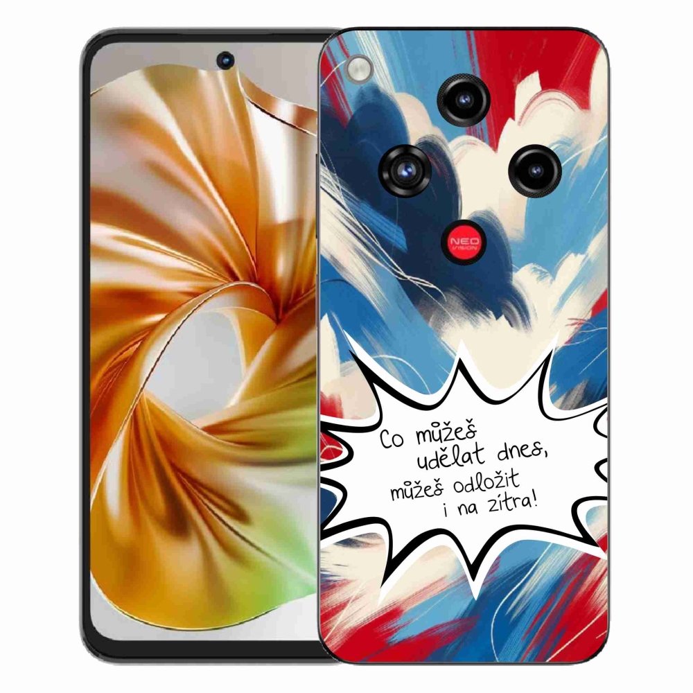 Gélový kryt mmCase na ZTE Nubia Focus 2 - vtipný text 9 biele pozadie