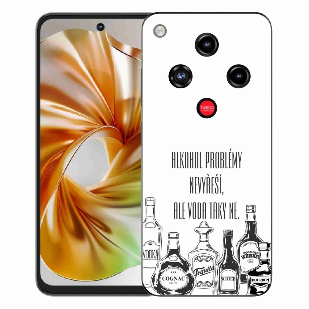 Gélový kryt mmCase na ZTE Nubia Focus 2 - vtipný text biele pozadie