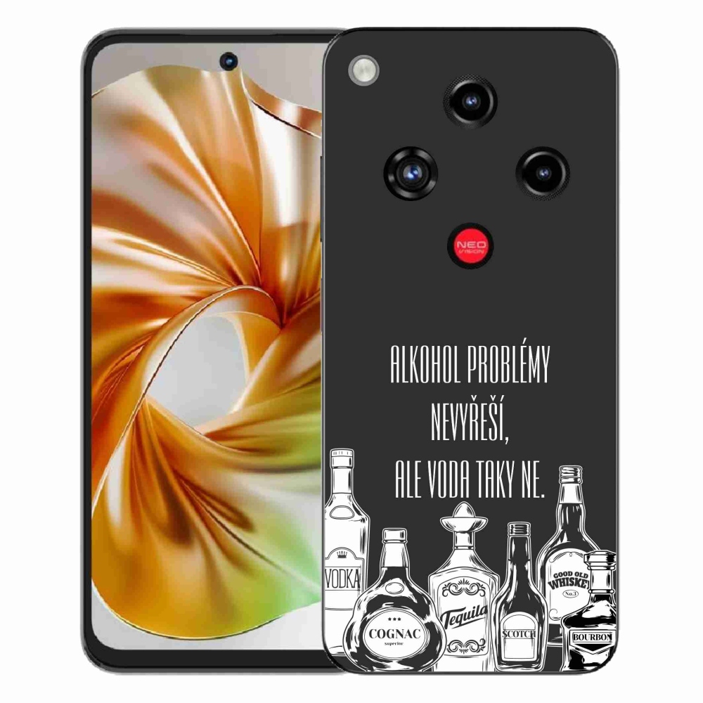 Gélový kryt mmCase na ZTE Nubia Focus 2 - vtipný text čierne pozadie