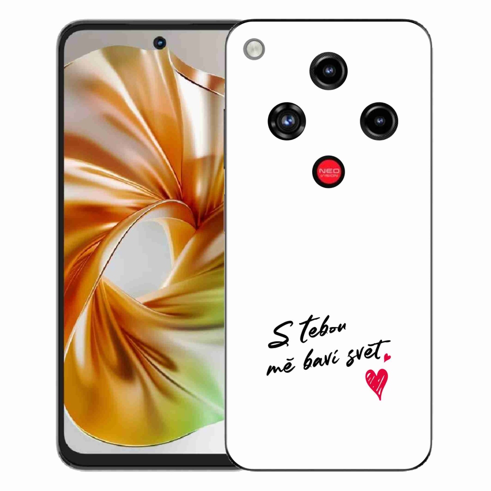 Gélový kryt mmCase na ZTE Nubia Focus 2 - zamilovaný text 1 biele pozadie