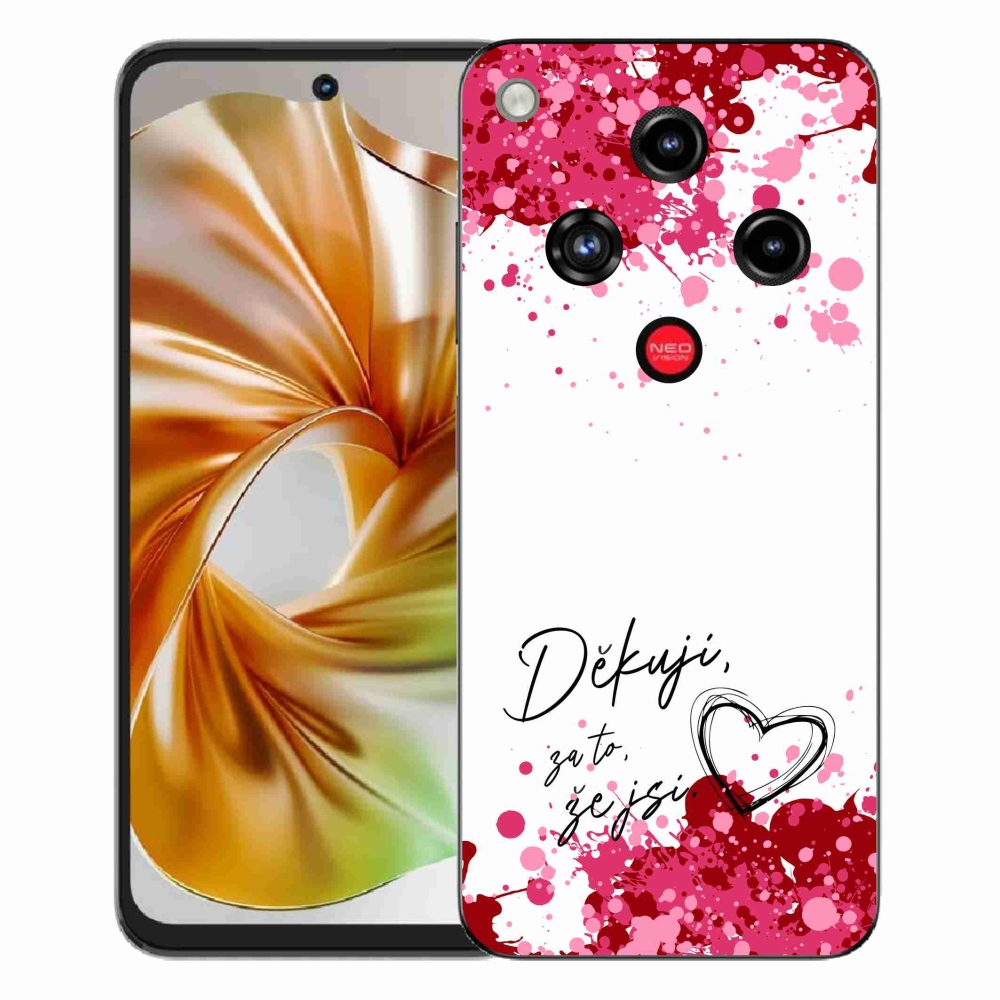 Gélový kryt mmCase na ZTE Nubia Focus 2 - zamilovaný text 2 biele pozadie