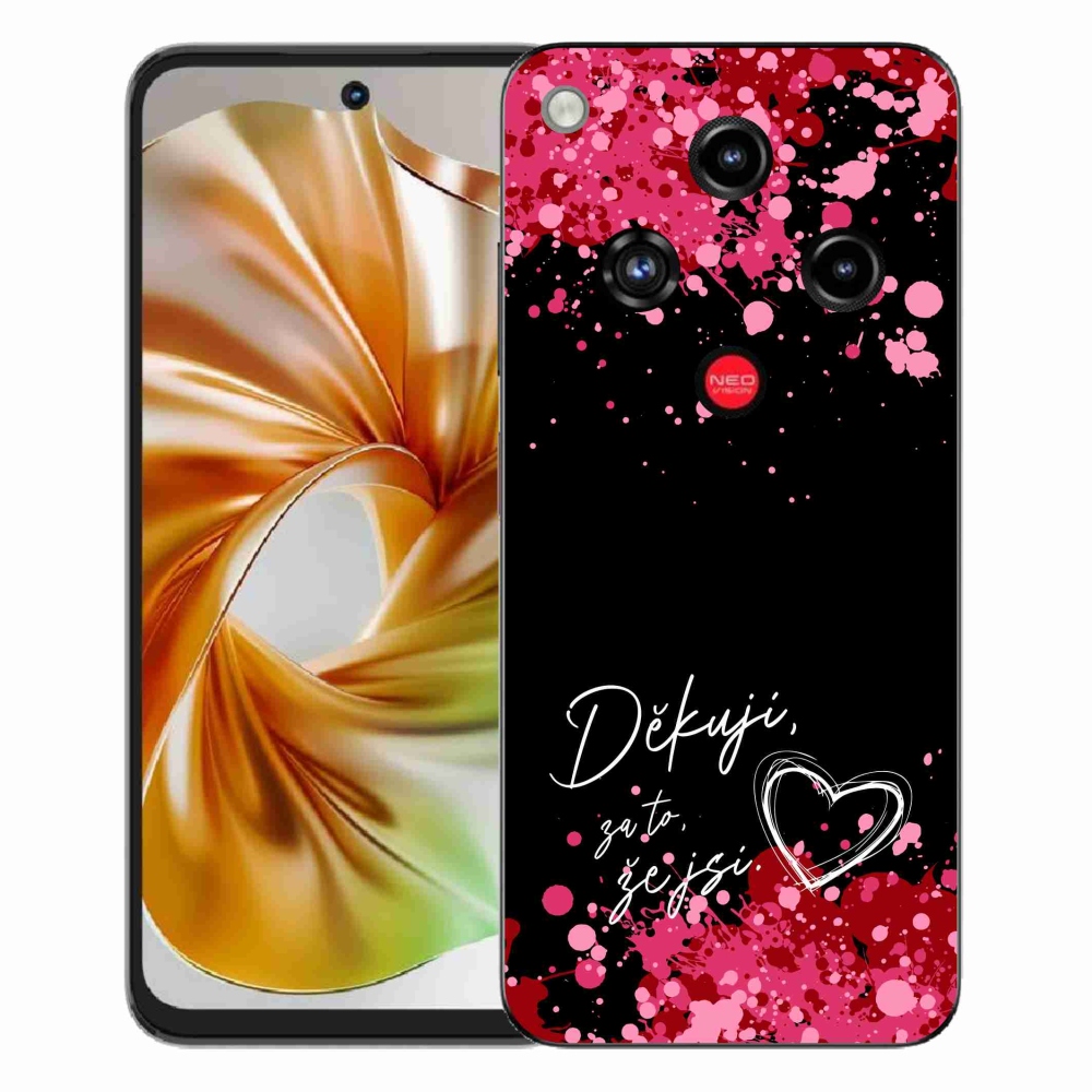 Gélový kryt mmCase na ZTE Nubia Focus 2 - zamilovaný text 2 čierne pozadie