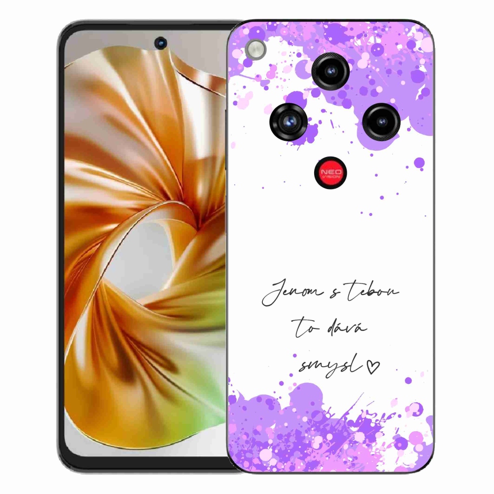 Gélový kryt mmCase na ZTE Nubia Focus 2 - zamilovaný text biele pozadie
