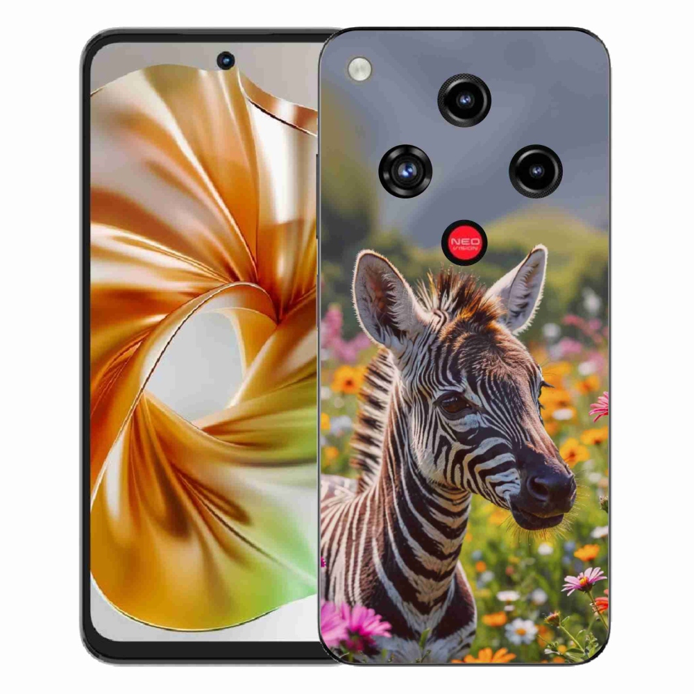 Gélový kryt mmCase na ZTE Nubia Focus 2 - zebra na lúke