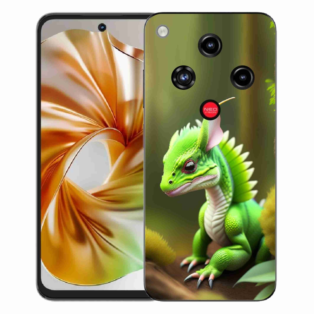 Gélový kryt mmCase na ZTE Nubia Focus 2 - zelený dráčik