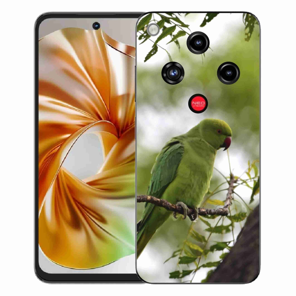Gélový kryt mmCase na ZTE Nubia Focus 2 - zelený papagáj