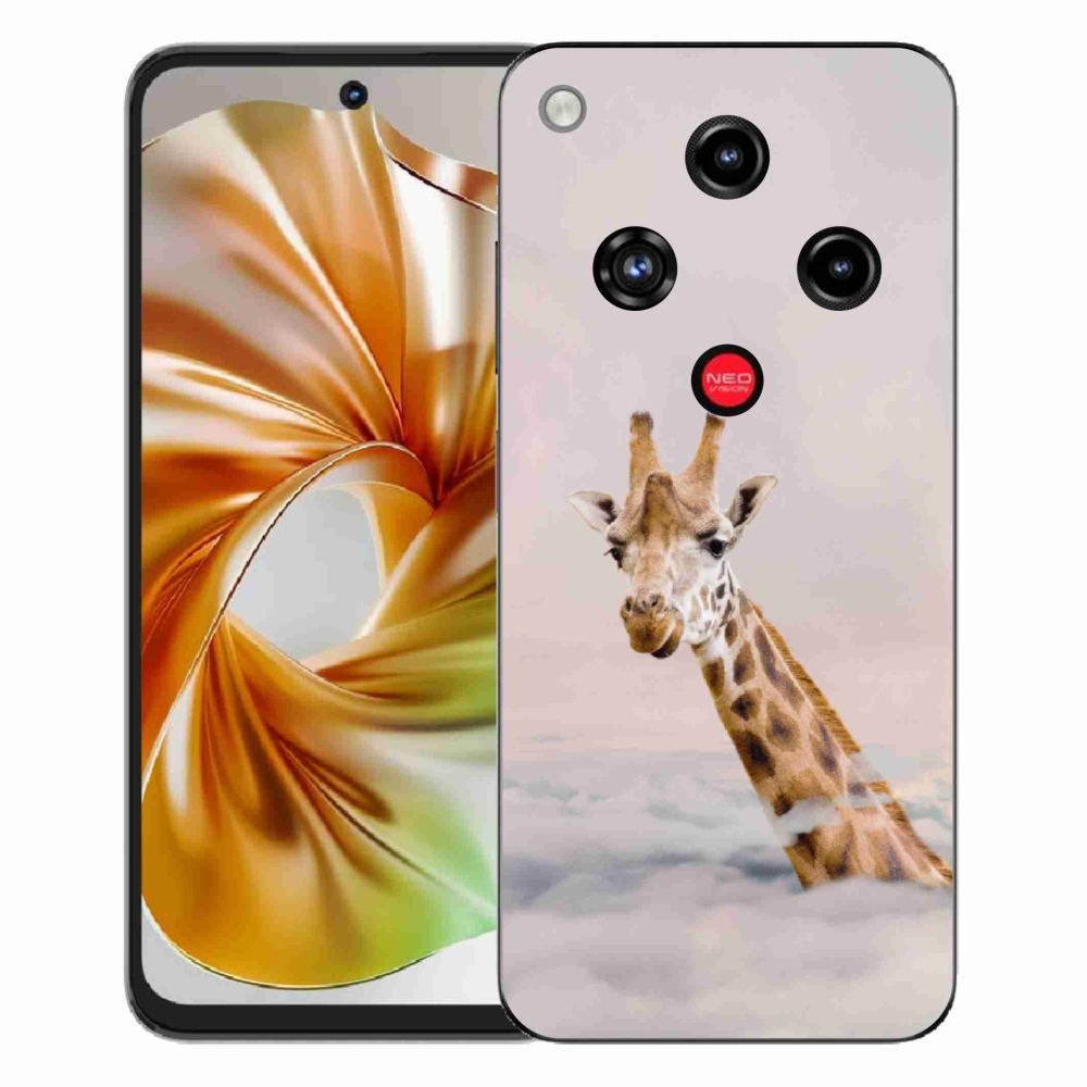 Gélový kryt mmCase na ZTE Nubia Focus 2 - žirafa v oblakoch