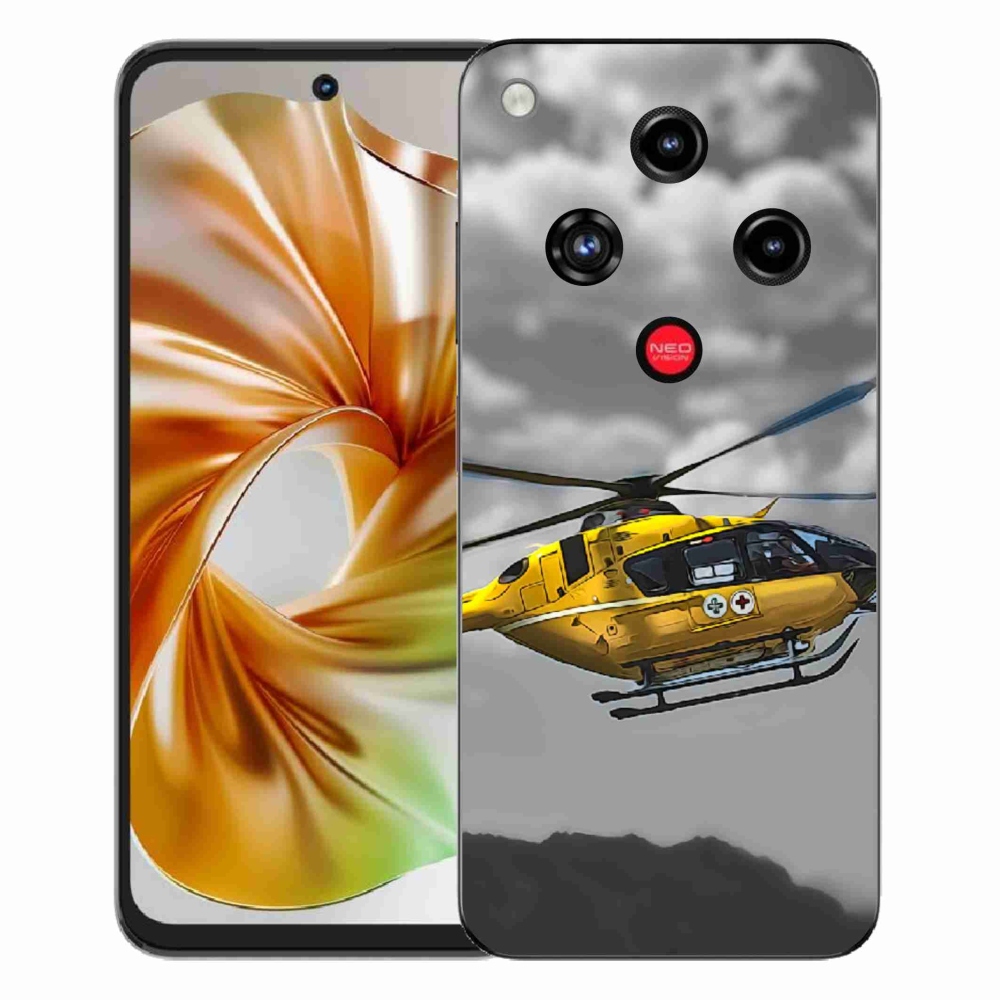 Gélový kryt mmCase na ZTE Nubia Focus 2 - žltá helikoptéra