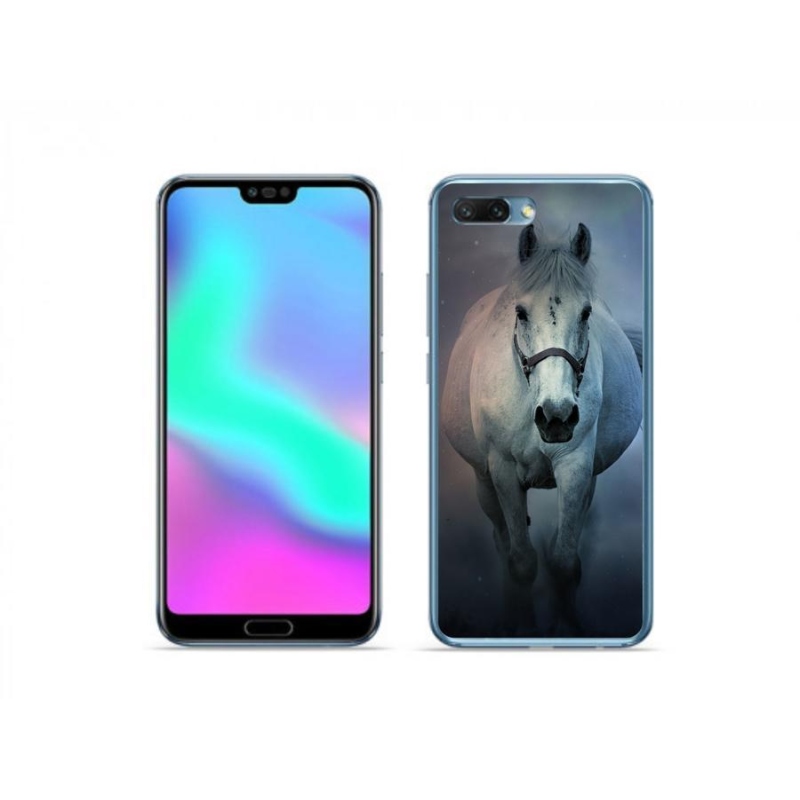 Gélový obal mmCase na mobil Honor 10 - bežiaci biely kôň