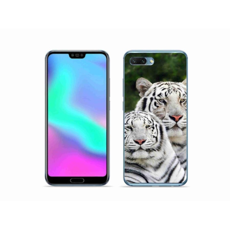 Gélový obal mmCase na mobil Honor 10 - bieli tigre