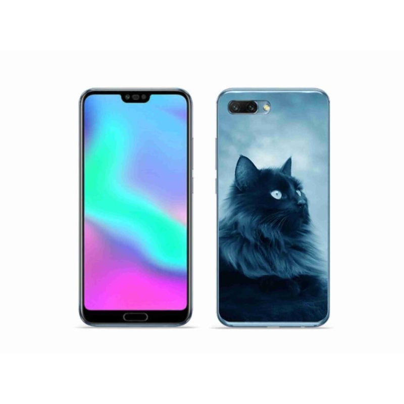 Gélový obal mmCase na mobil Honor 10 - čierna mačka 1