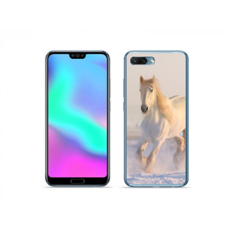 Gélový obal mmCase na mobil Honor 10 - kôň v snehu