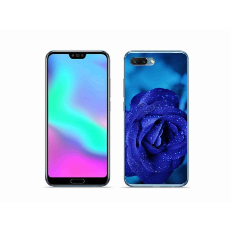 Gélový obal mmCase na mobil Honor 10 - modrá ruža