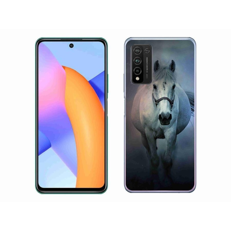 Gélový obal mmCase na mobil Honor 10X Lite - bežiaci biely kôň