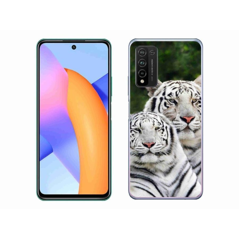 Gélový obal mmCase na mobil Honor 10X Lite - bieli tigre