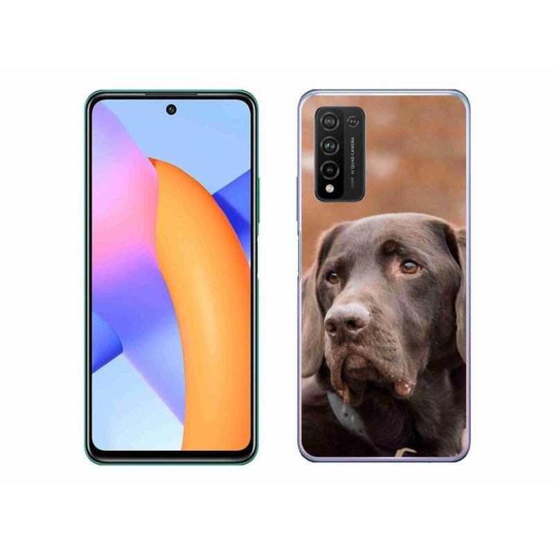 Gélový obal mmCase na mobil Honor 10X Lite - hnedý labrador