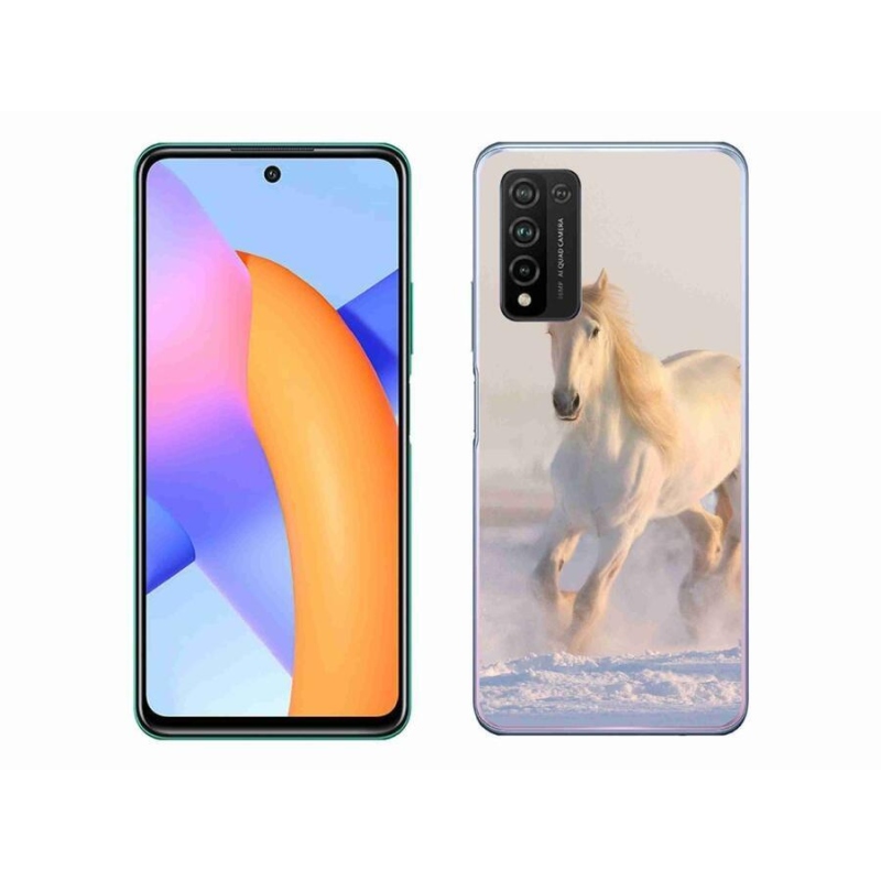 Gélový obal mmCase na mobil Honor 10X Lite - kôň v snehu