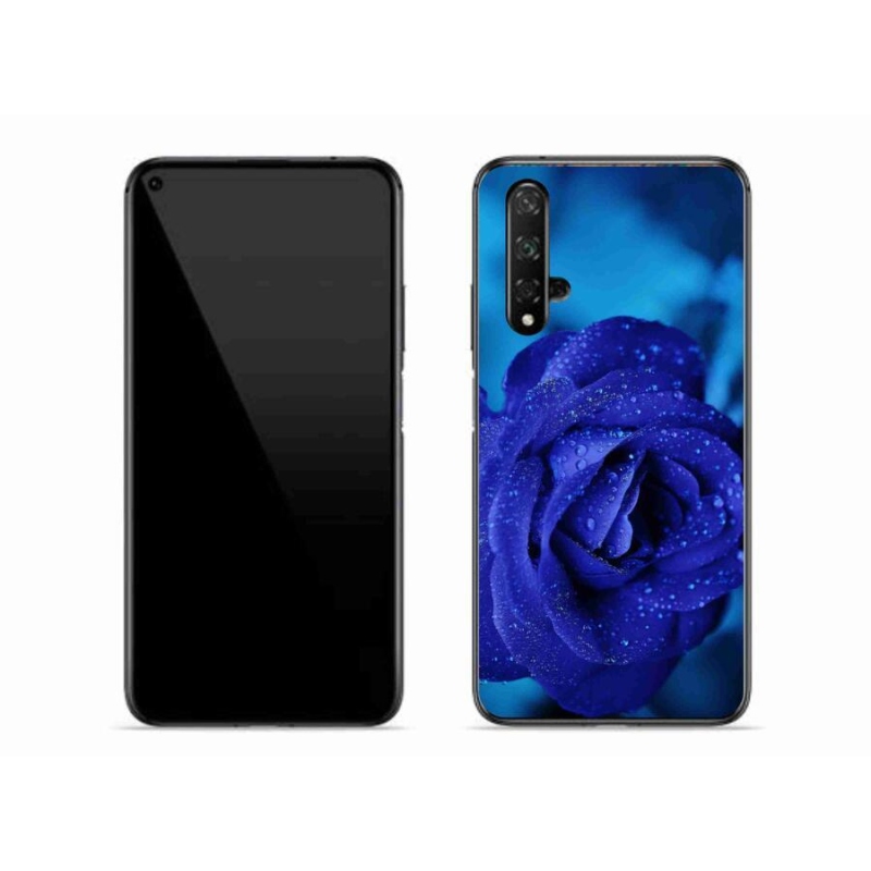 Gelový obal mmCase na mobil Honor 20 - modrá růže