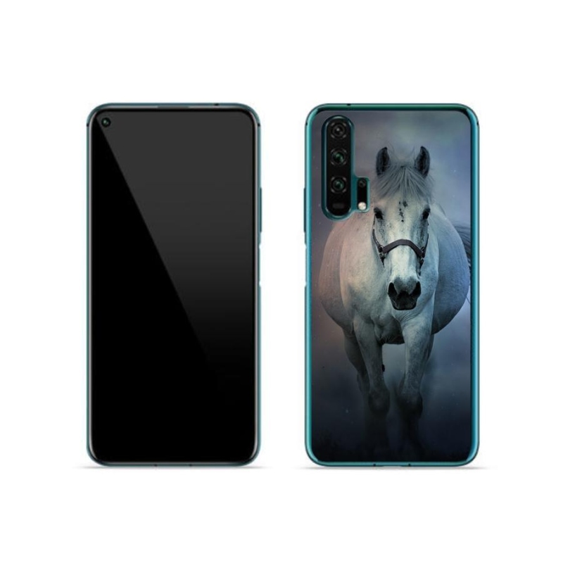 Gelový obal mmCase na mobil Honor 20 Pro - běžící bílý kůň