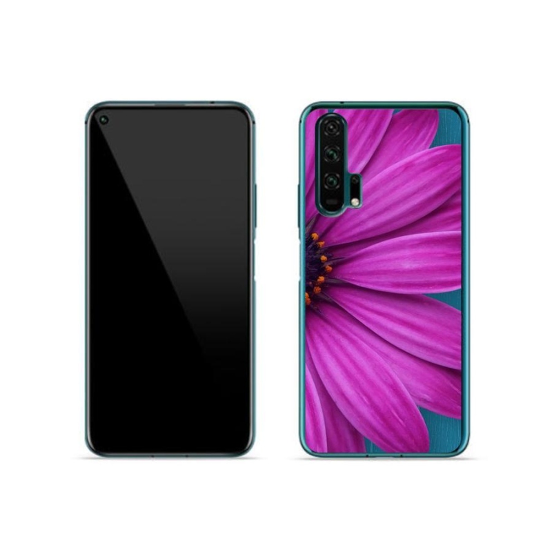 Gelový obal mmCase na mobil Honor 20 Pro - fialová kopretina