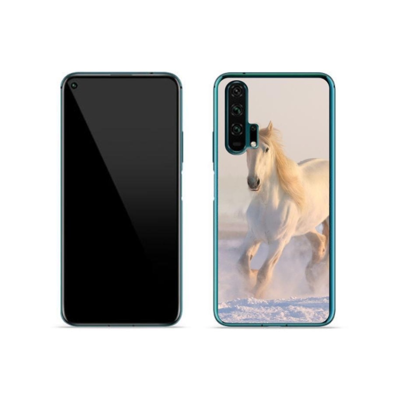 Gelový obal mmCase na mobil Honor 20 Pro - kůň ve sněhu