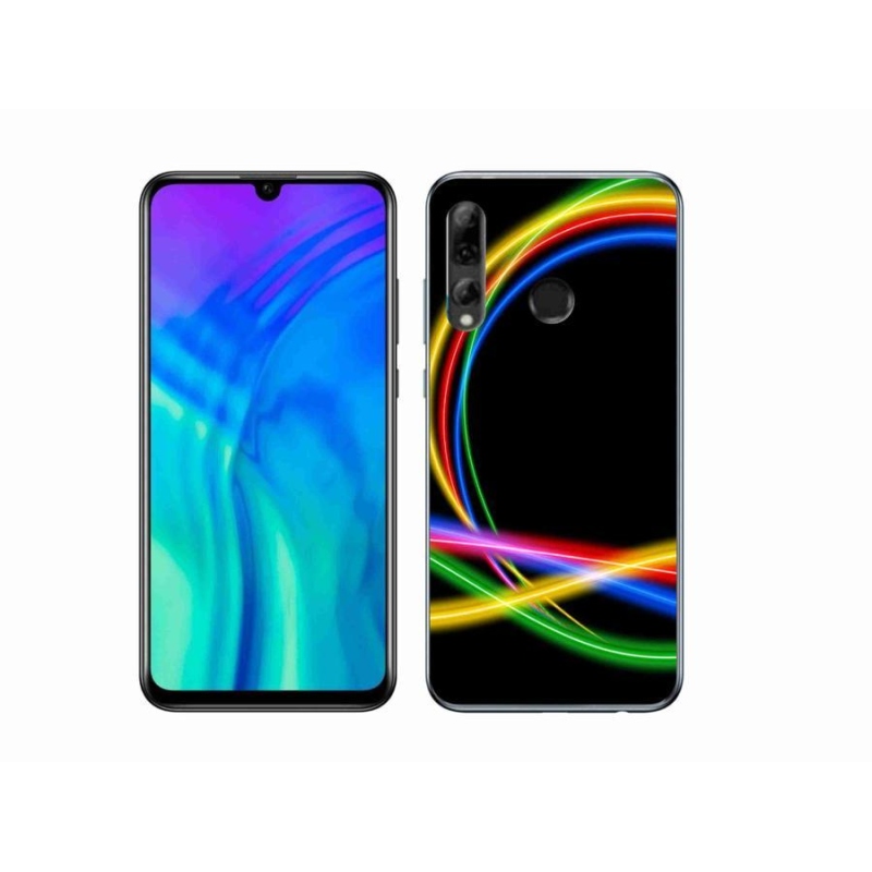 Gélový obal mmCase na mobil Honor 20e - neónové kruhy