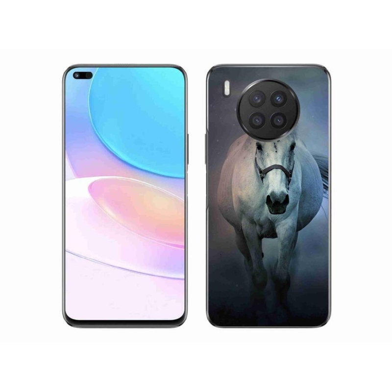 Gélový obal mmCase na mobil Honor 50 Lite - bežiaci biely kôň