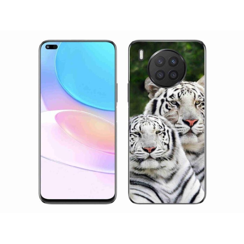 Gélový obal mmCase na mobil Honor 50 Lite - bieli tigre