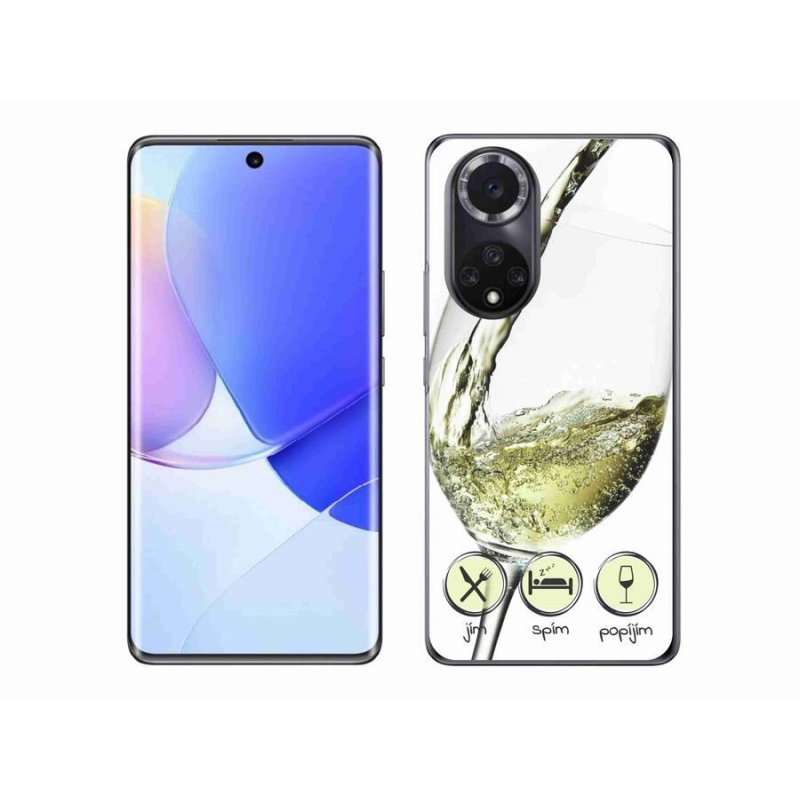 Gélový obal mmCase na mobil Honor 50 - pohár vína biele