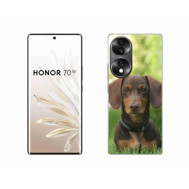 Gélový obal mmCase na mobil Honor 70 - hnedý jazvečík