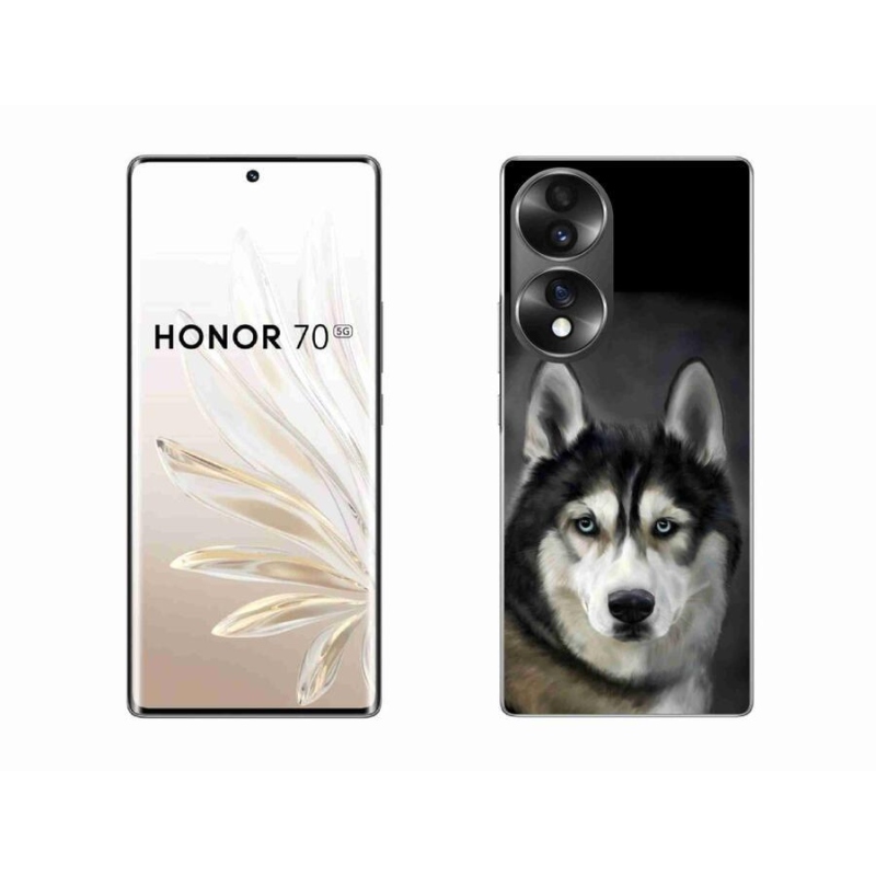 Gélový obal mmCase na mobil Honor 70 - husky