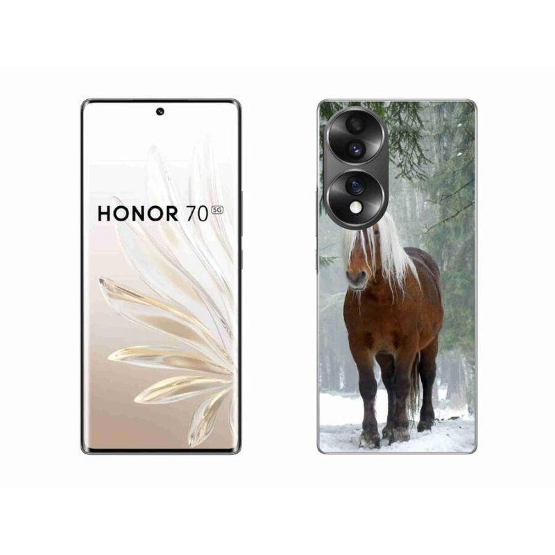 Gélový obal mmCase na mobil Honor 70 - kôň v lese