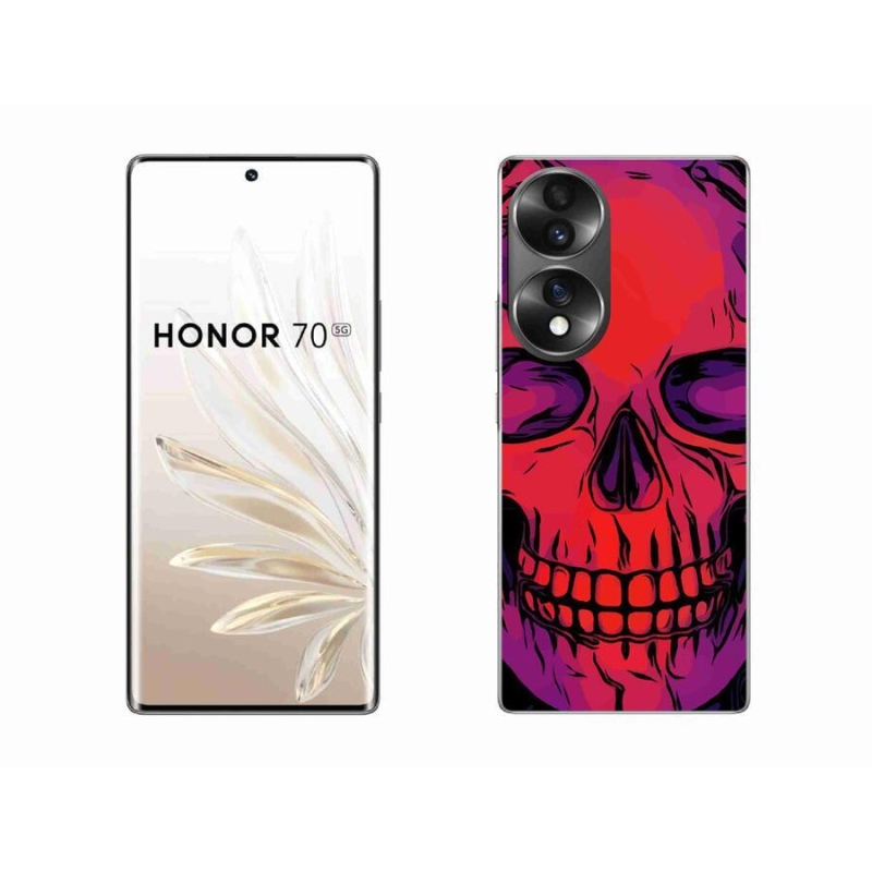 Gélový obal mmCase na mobil Honor 70 - lebka