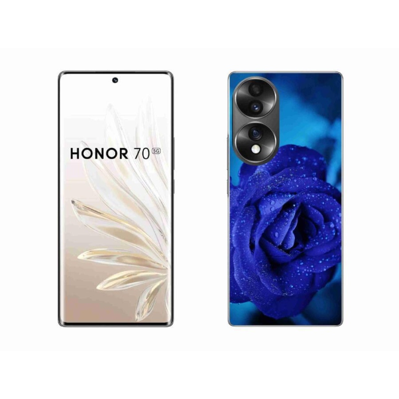 Gélový obal mmCase na mobil Honor 70 - modrá ruža