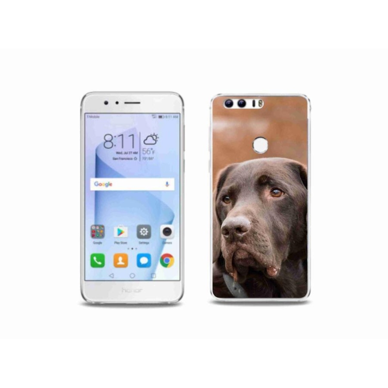 Gélový obal mmCase na mobil Honor 8 - hnedý labrador