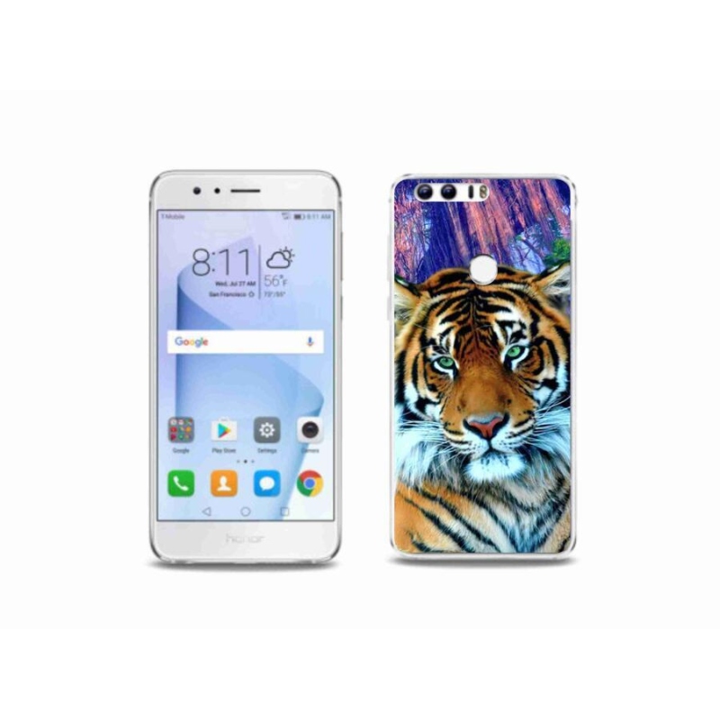 Gélový obal mmCase na mobil Honor 8 - tiger