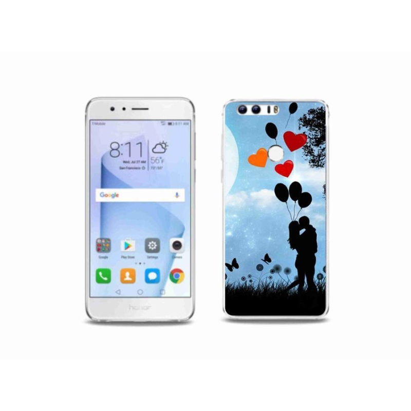 Gélový obal mmCase na mobil Honor 8 - zamilovaný pár