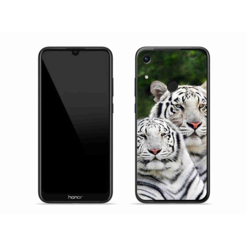 Gélový obal mmCase na mobil Honor 8A - bieli tigre