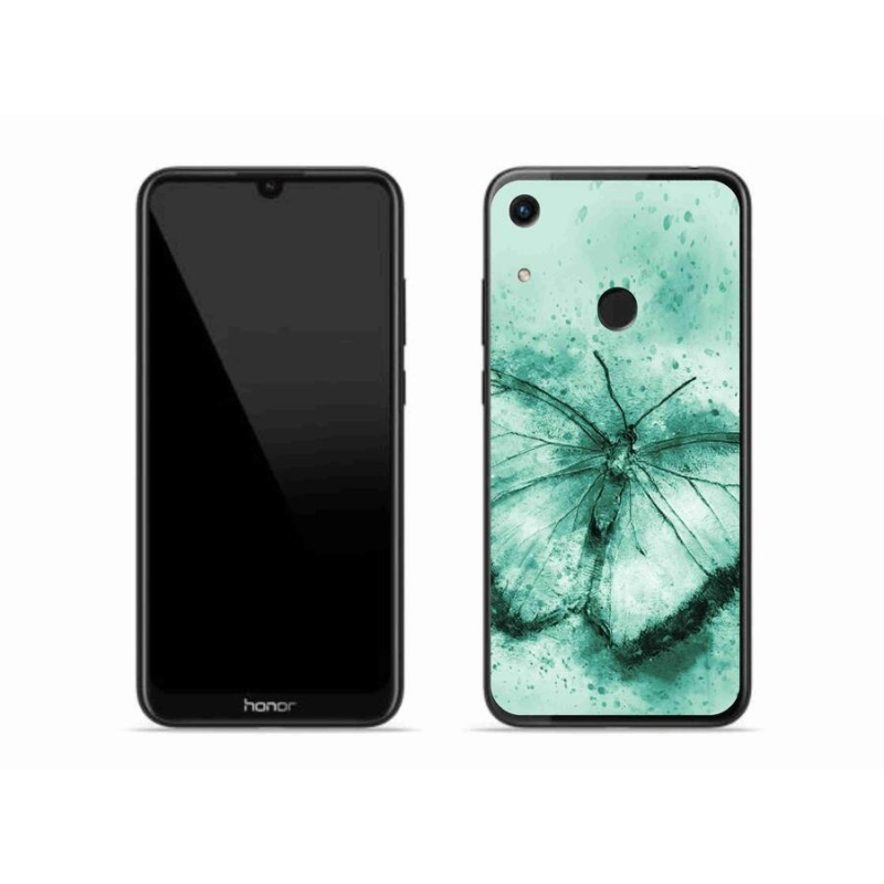 Gélový obal mmCase na mobil Honor 8A - zelený motýľ