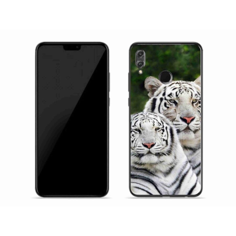 Gélový obal mmCase na mobil Honor 8X - bieli tigre