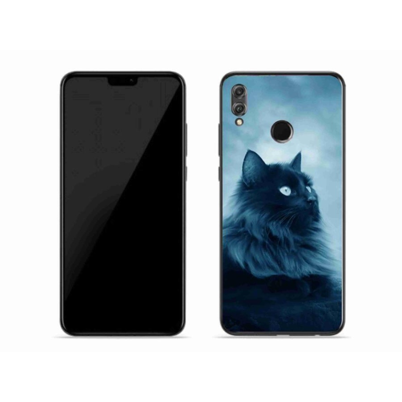 Gélový obal mmCase na mobil Honor 8X - čierna mačka 1