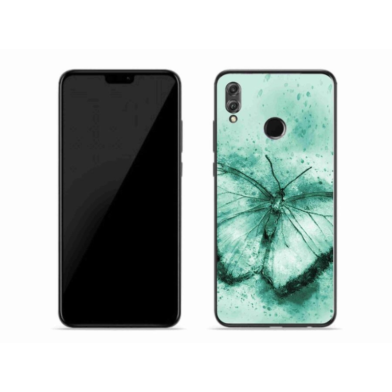 Gélový obal mmCase na mobil Honor 8X - zelený motýľ