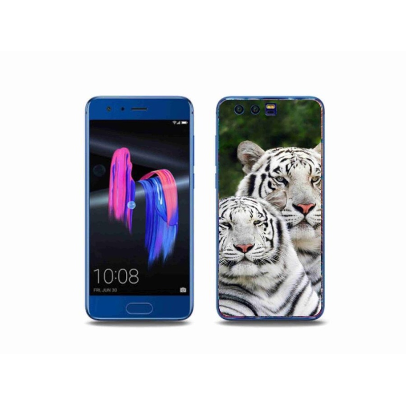 Gélový obal mmCase na mobil Honor 9 - bieli tigre