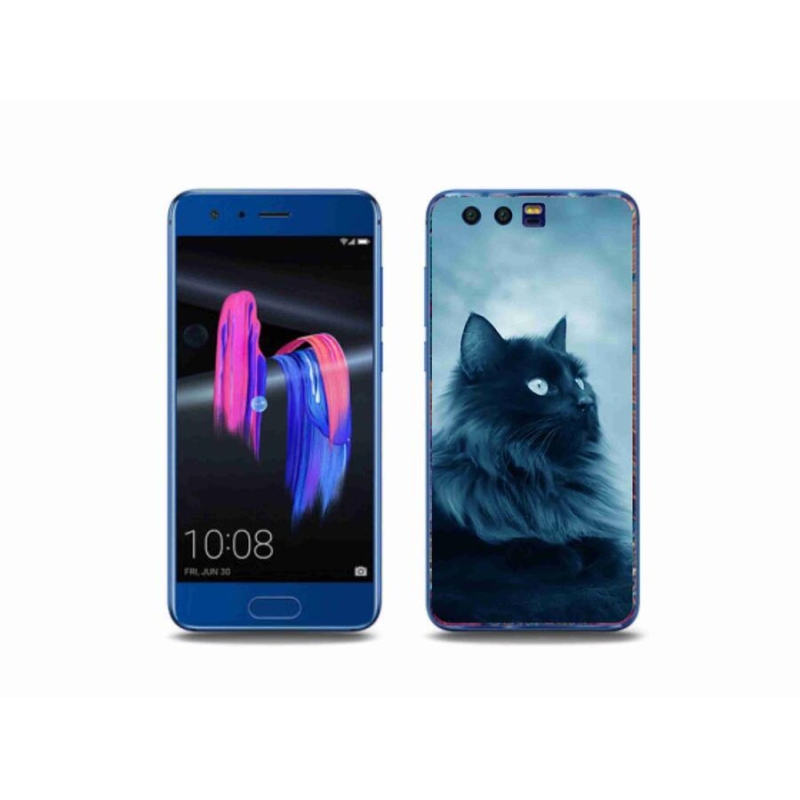 Gélový obal mmCase na mobil Honor 9 - čierna mačka 1