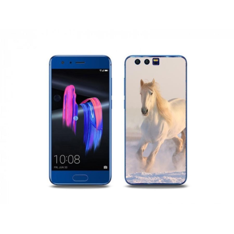 Gélový obal mmCase na mobil Honor 9 - kôň v snehu