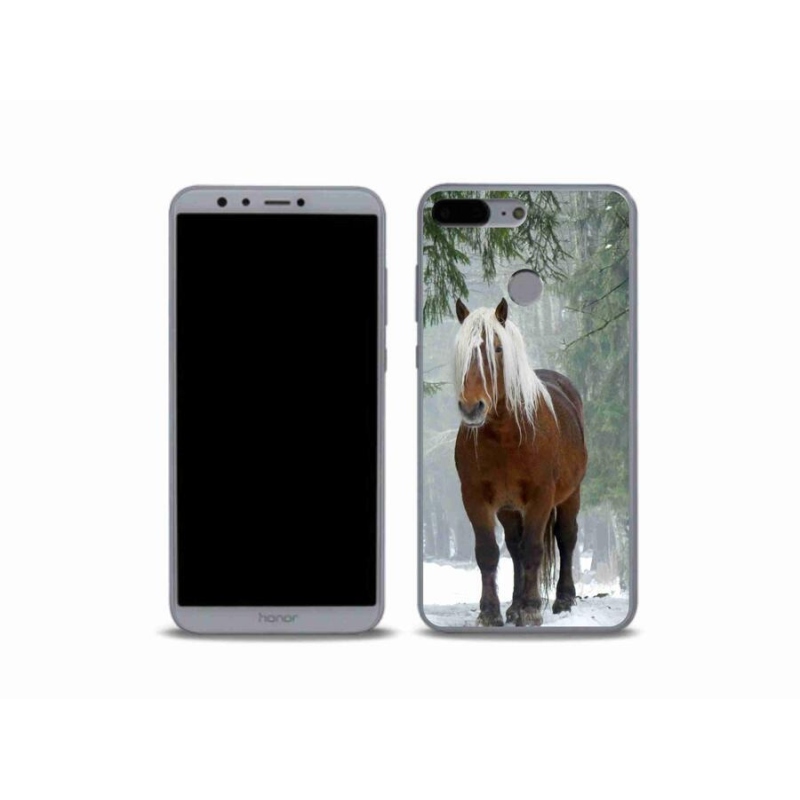 Gelový obal mmCase na mobil Honor 9 Lite - kůň v lese