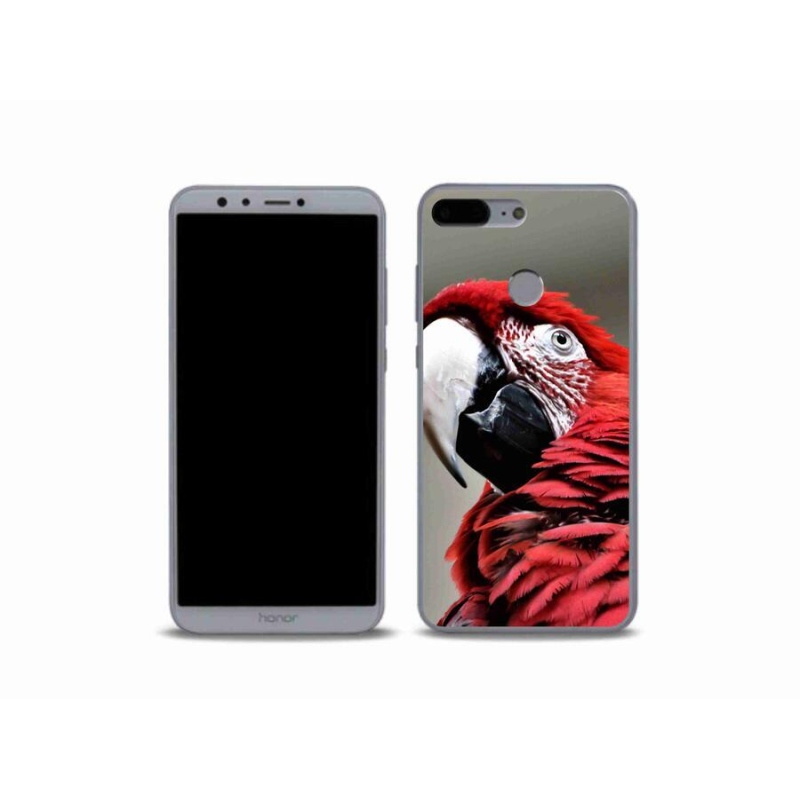 Gelový obal mmCase na mobil Honor 9 Lite - papoušek ara červený