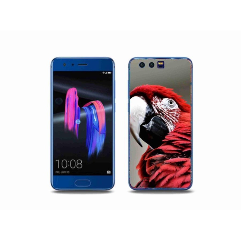 Gélový obal mmCase na mobil Honor 9 - papagáj ara červený