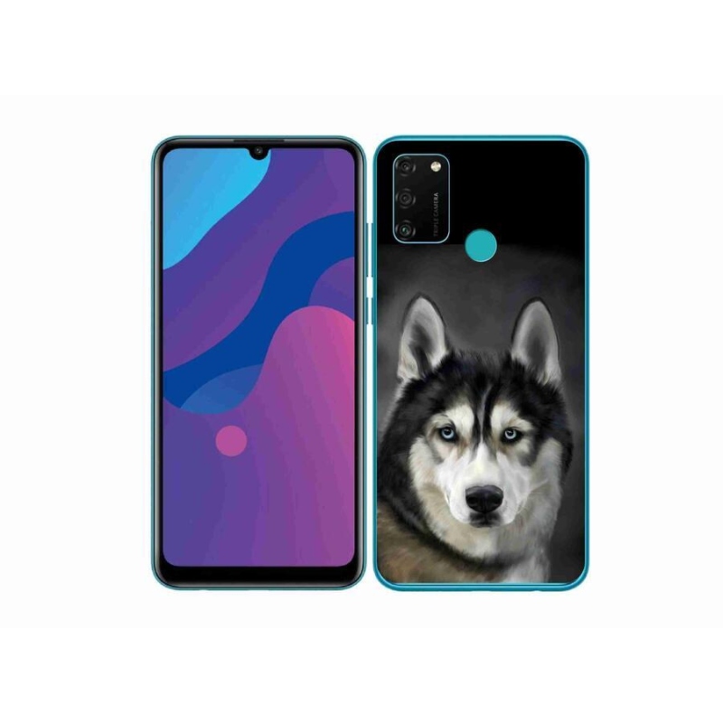 Gélový obal mmCase na mobil Honor 9A - husky